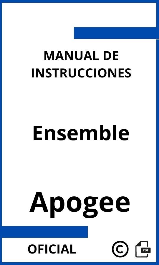 Manual con instrucciones Apogee Ensemble