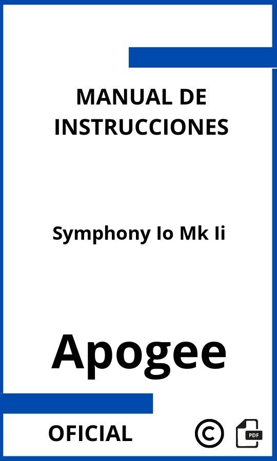 Apogee Symphony Io Mk Ii Manual con instrucciones