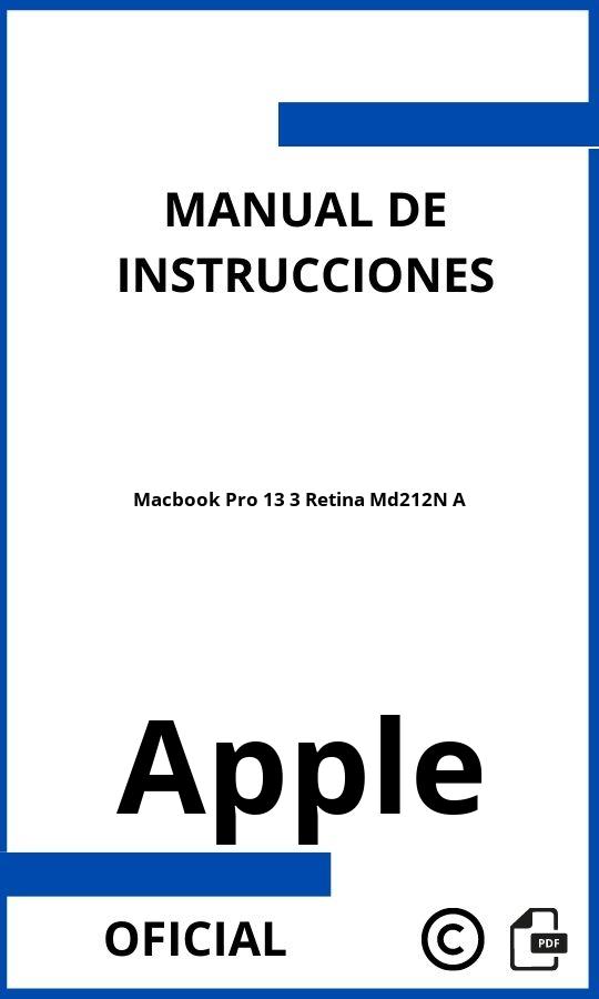 Apple Macbook Pro 13 3 Retina Md212N A Manual de Instrucciones