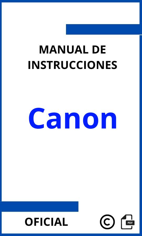 Canon Instrucciones PDF