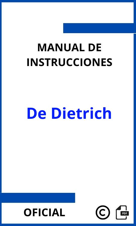 De Dietrich Manuales de Instrucciones PDF