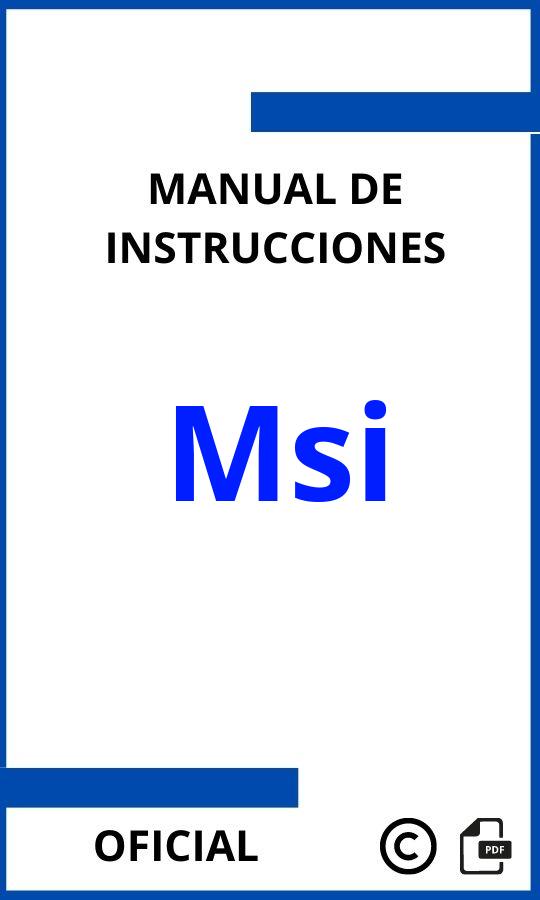 Msi Instrucciones PDF