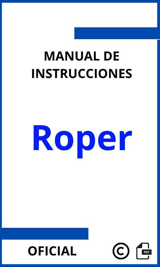 Roper Manuales de Instrucciones PDF